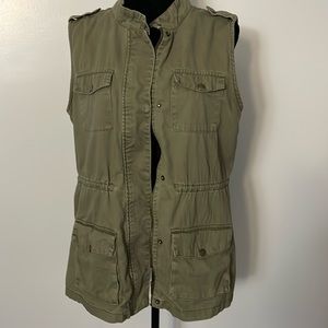 Charlotte Russe Army Green Denim Vest